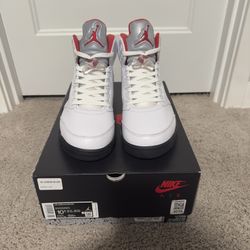 100% Authentic BNDS 2020 Air Jordan 5 Fire Red Silver Tongue