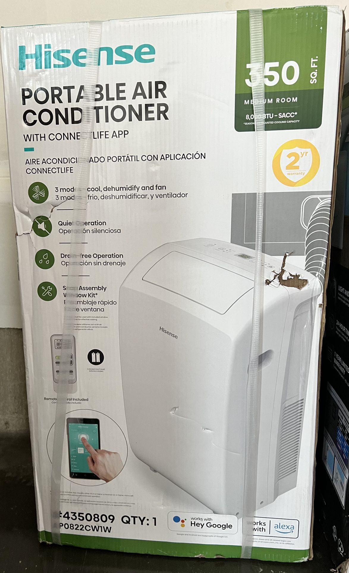 Hisense Portable Air Conditioning 8000 BTU