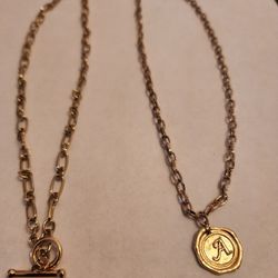 Initial Necklaces for WomenPaperclip Chain Necklace Coin Initial Necklaces Gold Choker Necklaces