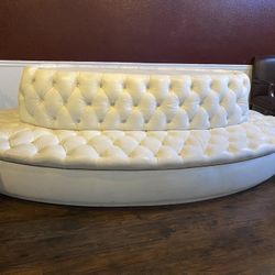 Rare Large Tufted Oval Couch