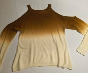 Cold Shoulder Ombre Knit Sweater