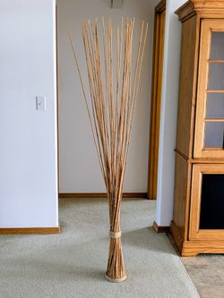 Tall Natural Freestanding Bamboo Accent Bundle - Boho/Japandi Home Decor