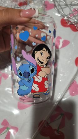 Lilo & stitch glass cup