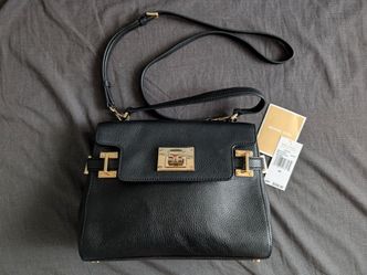 Michael Kors Astrid black leather crossbody