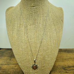 Amber Sun Sterling Silver Necklace