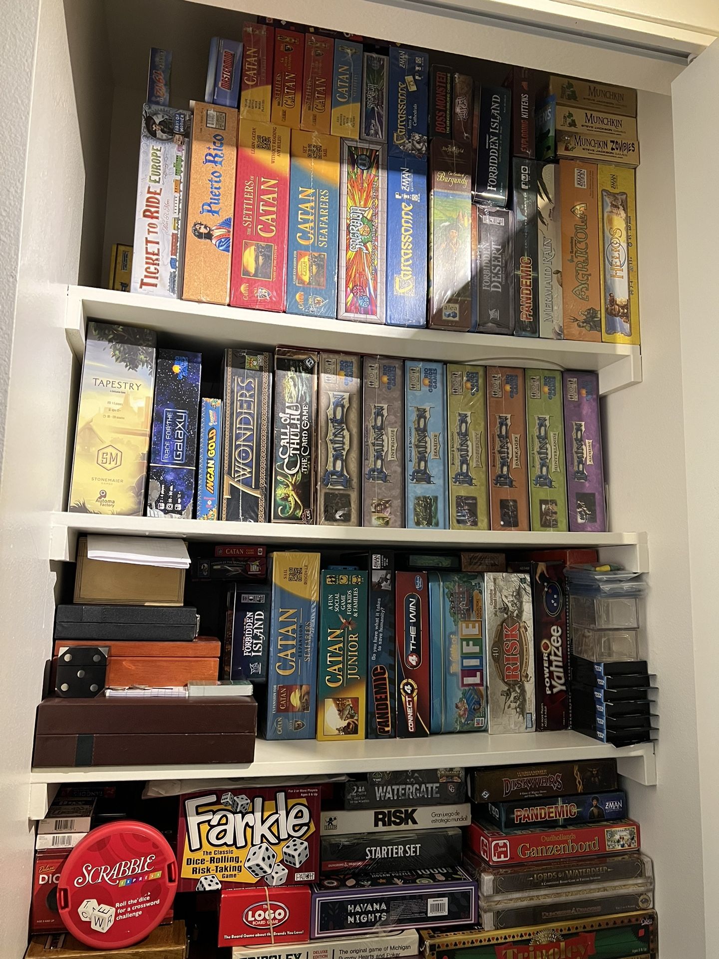 Closet full of awesome board games!