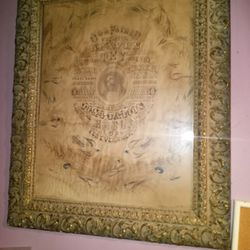 1887 Lords Prayer Real Pen Work Framed PosterPoster 