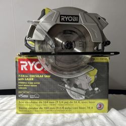 RYOBI CSB135L  7-1/4 IN. CIRCULAR SAW WITH LASER 14 AMP  