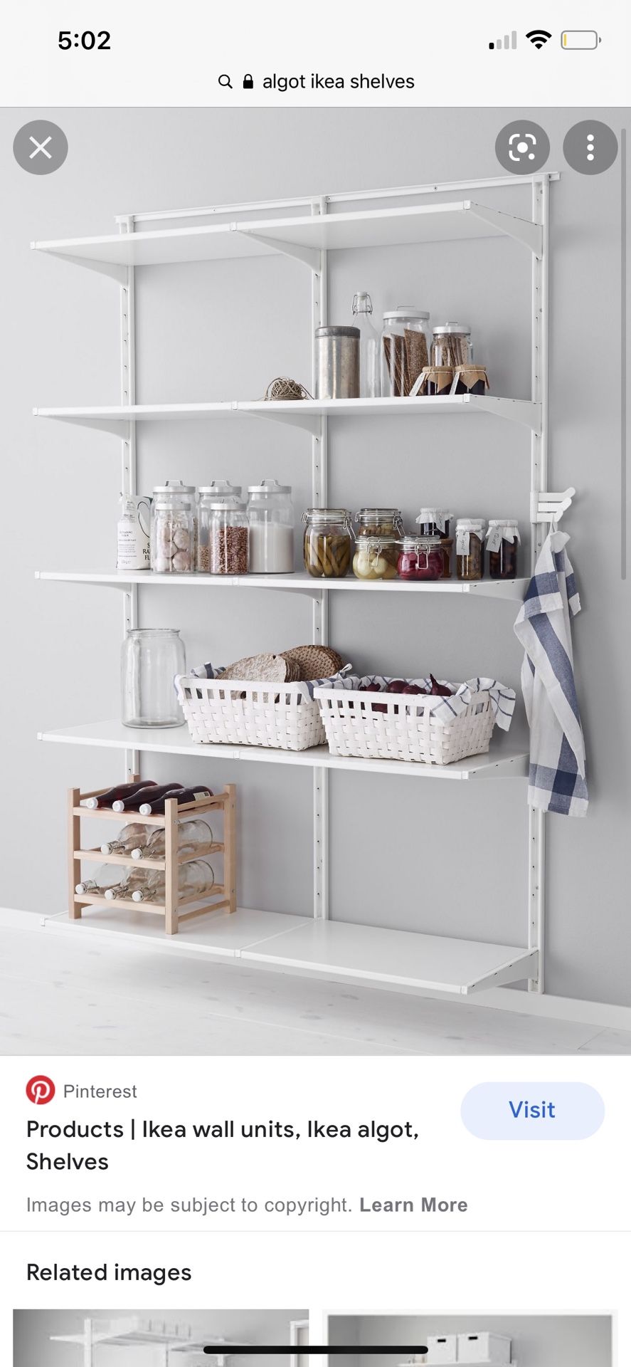 Brand New Unused IKEA Algot Shelves