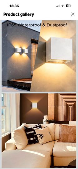 Brand New Set of 2 Adjustable Outdoor/Indoor Wall Lights, 4000K