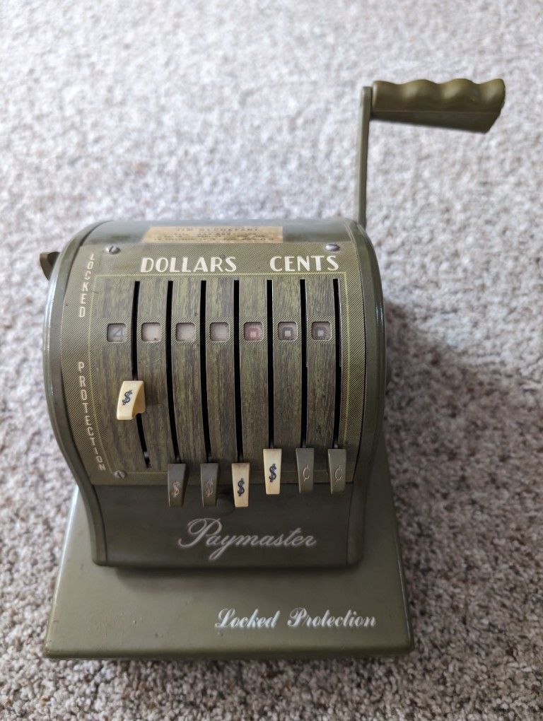 Vintage Paymaster Machine Series S-1000 The Paymaster Corp Chicago, IL