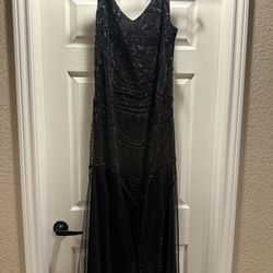 Black Beaded Formal Mermaid Dress