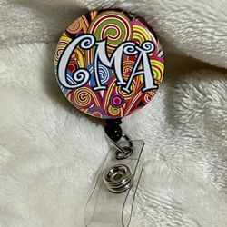 NEW Medical Assistant CMA Badge Holder Retractable Reel