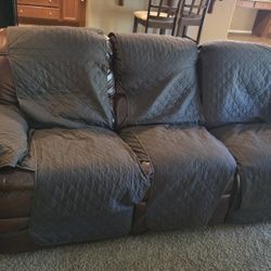 3 Seat Recliner Couch Leather