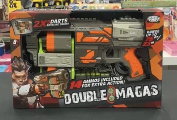 Double Magas kids' foam dart blaster toy (204)