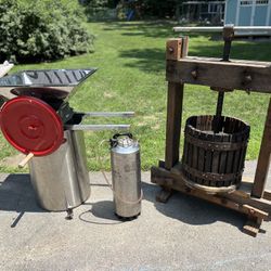 Wine Making Press, Grape Crusher, Fermentor And Keg