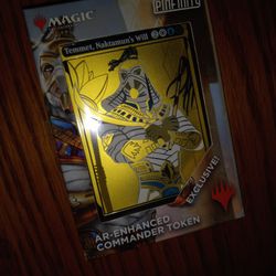 Magic The Gathering Cards Mtg Card TEMMET, NAKTAMUN'S WILL AR-ENHANCED COMMANDER TOKEN PINFINITY NEW SEALED MAGIC CON VEGAS 2026 EXCLUSIVE 