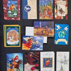 Xmas Cards Religious Bundle 18 Total Cards
