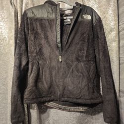 THE NORTH FACE Womens Black Fleece Zip Up Hoodie Jacket Size L