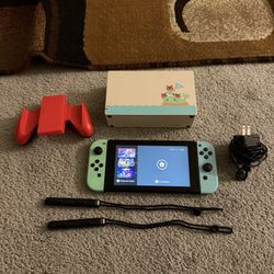 Nintendo Switch Animal Crossing Edition With 2 Games 