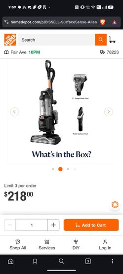 BISSELL SurfaceSense Allergen Upright Vacuum