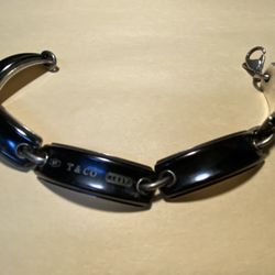 Men’s Tiffany Titanium Silver ID Bracelet 