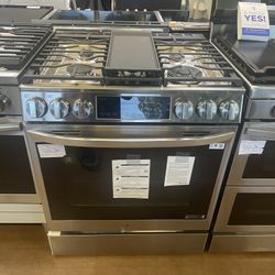 LG dual fuel stove slide in 30 inch wide