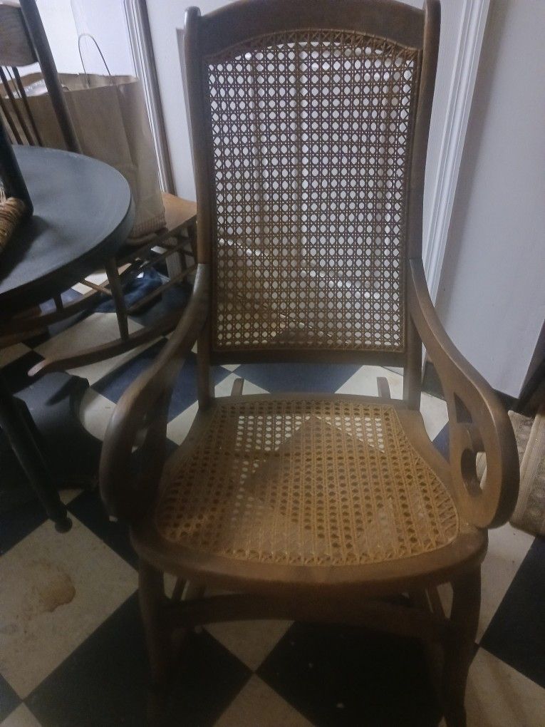 Antique Goose Neck Rocking Chair
