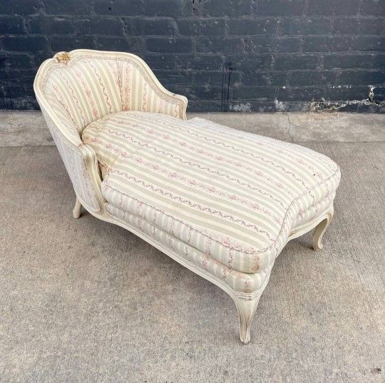 Vintage French Provincial Style Chaise Lounge Chair, c.1950's - Delivery Available