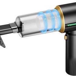 Cordless Car Vacuum Cleaner: 7-in-1 & 16000Pa Suction - Blackish Handheld Vacuum Cleaner with Brushless Motor - LED Battery Display & Type-C Charging 