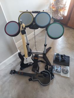 Rock Band bundle with console Rockband Guitar Hero