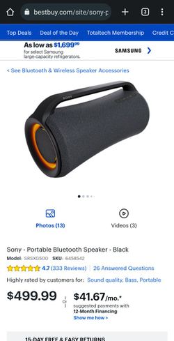 Sony SRS-XG500 Altavoz inalámbrico Bluetooth portátil XG500 de la serie X