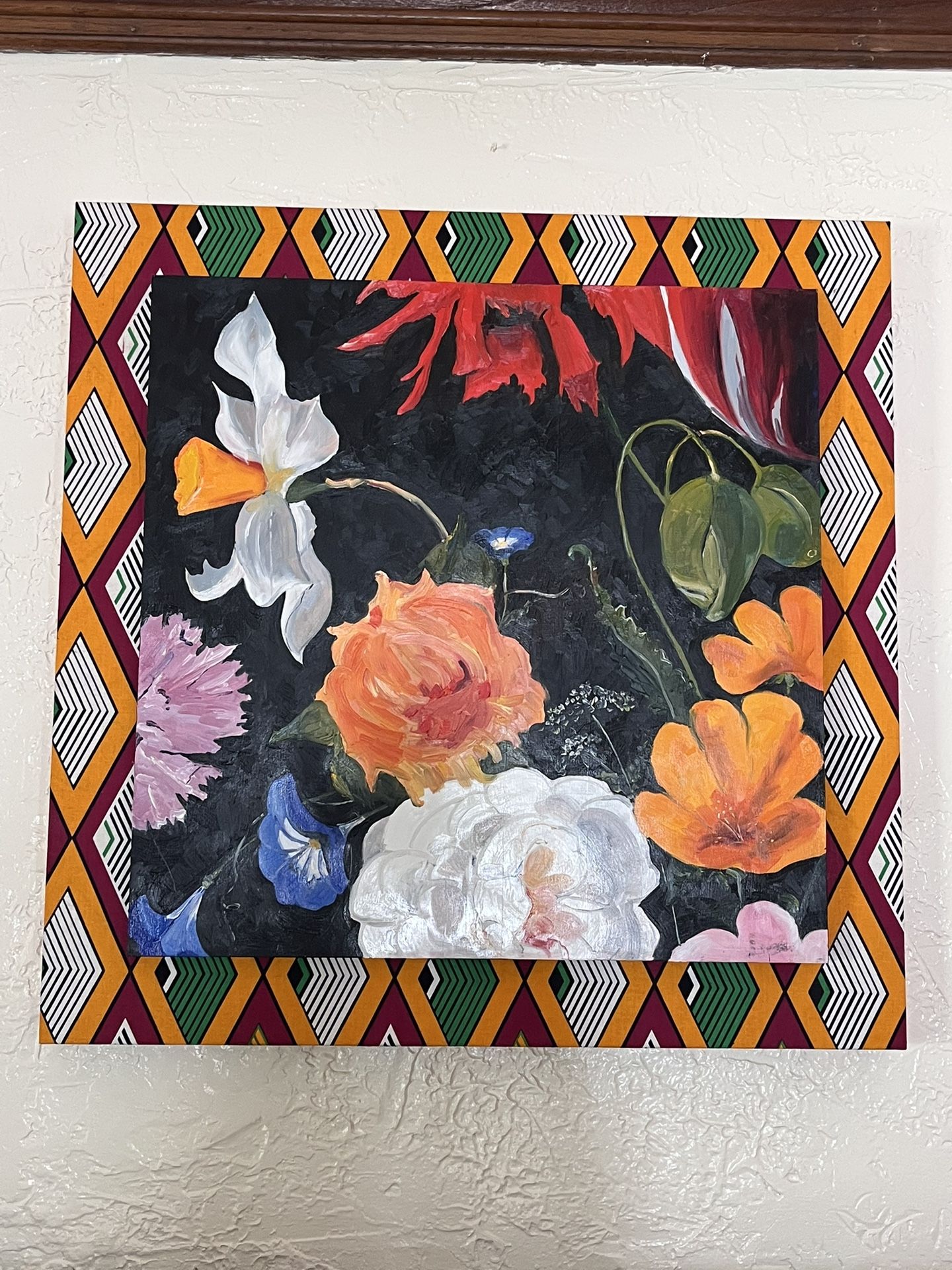 Floral Wooden & Fabric KC Art Coalition Fundraiser Purchase