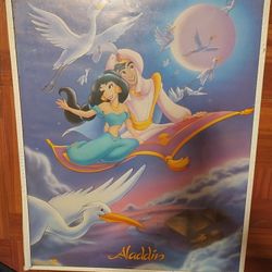 Aladdin Vintage Poster Disney 2x3ft 