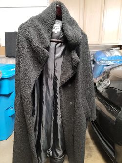 Ugg Womens Large 100% Polyester Long Light Coat 