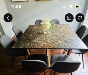 Real Granite Dining Table