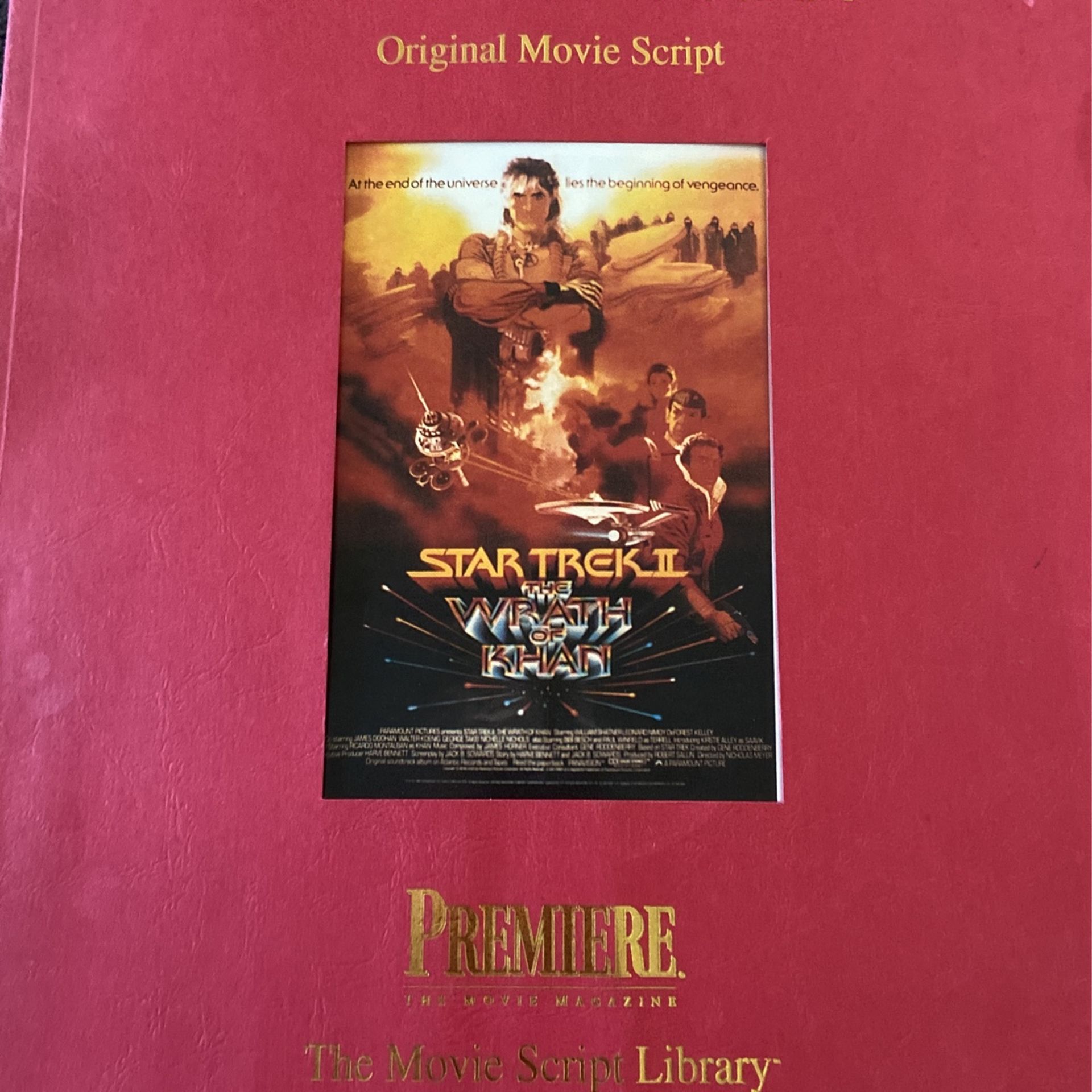 Star Trek II the wrath of Khan original movie script