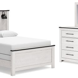 White QUEEN Bedroom Set With Lights Hurry In 