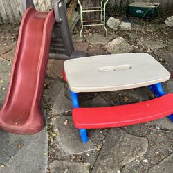 Little tikes kid slide and pinic table both good condition  Both $100