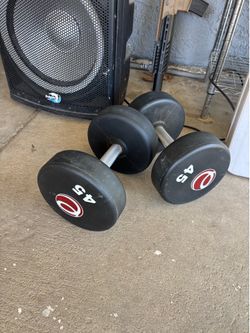 45 pound dumbbells