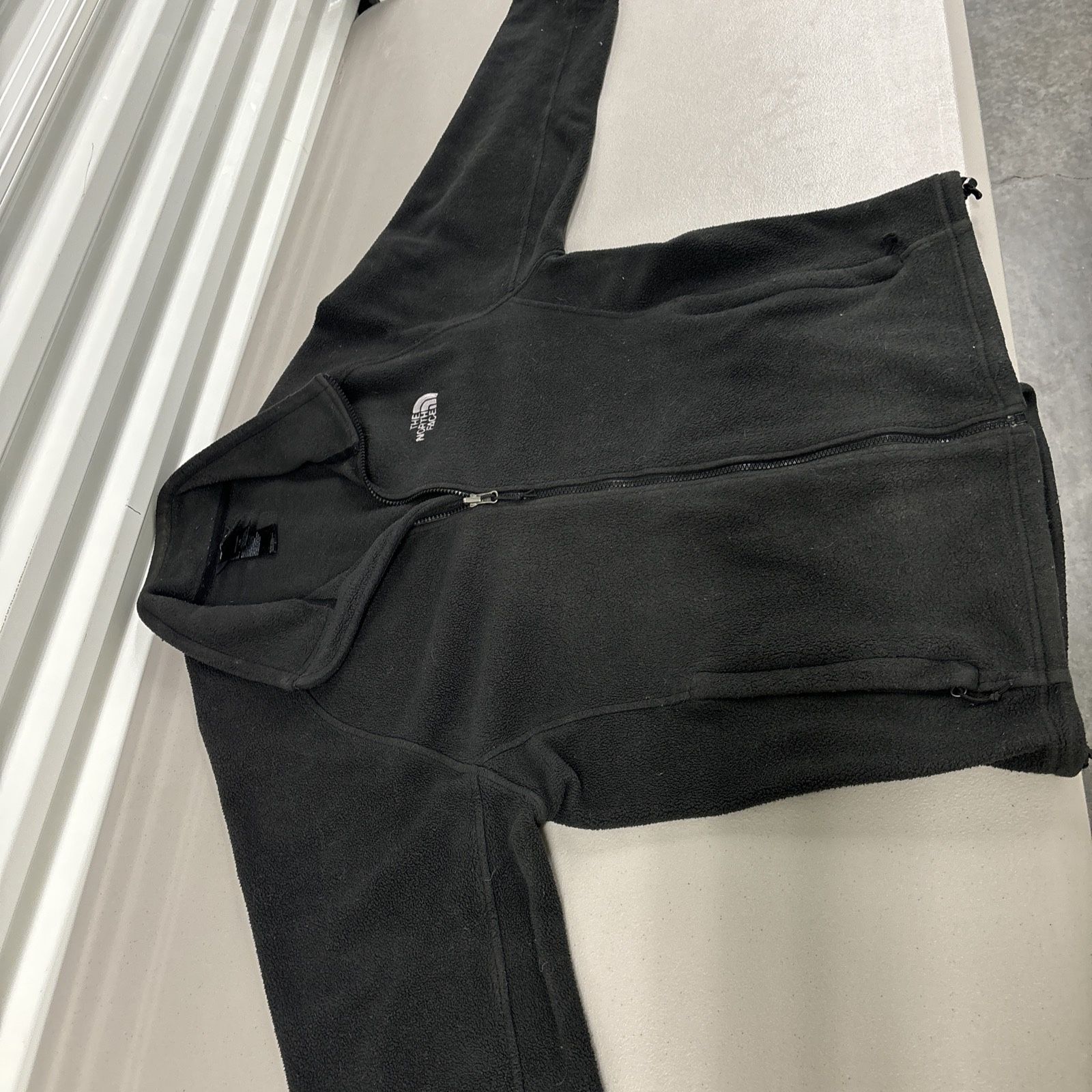 The North Face Fleece Jacket Mens L Black Full-Zip Up