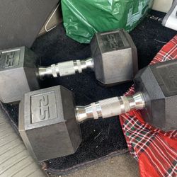 (2) 25 Lbs Hex Hand Weights / Dumbbells $ 30 EACH Or BOTH $50