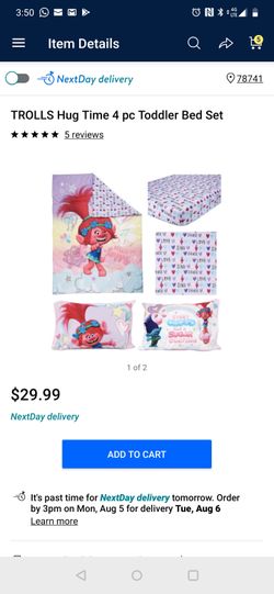 Trolls 4 piece Bedding