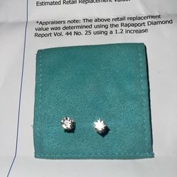 1.83 Carat Diamond Earings SI1-SI2