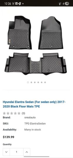 Heavy duty floor mats for 2017-2020 Hyundai Elantra brand new $90