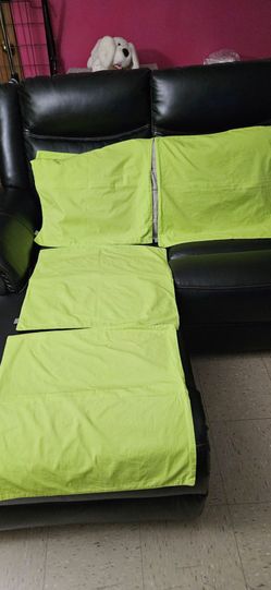 Set of 4 Lime Green Pillow Covers (20” x 21”)