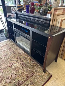 item is a Whalen Furniture Barston Media Fireplace TV Stand - Excellent Choice- Retail: $1495
