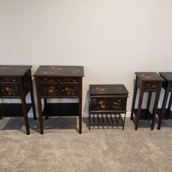Two Nightstands, Two End Tables, And A Chest