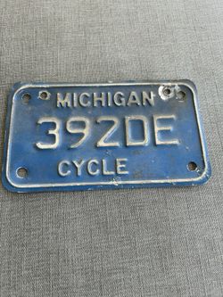 Michigan Motorcycle License Plate