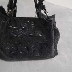  New ISADORA  XLARGE ITALIAN BLACK 100%LEATHER TOTE BAG NWT Made in Italy